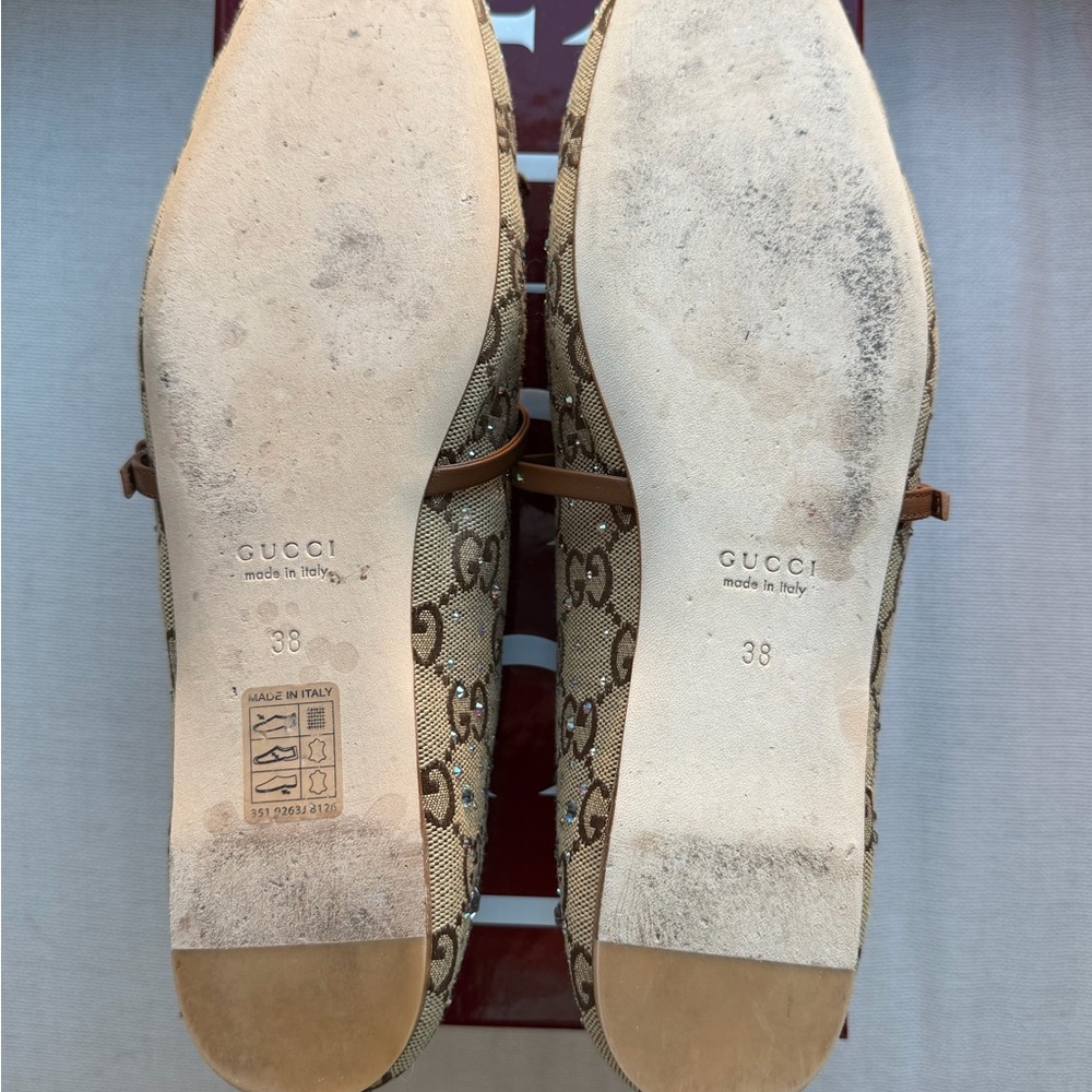 Gucci Horsebit Crystal Embellished Ballet Flats - Picture 6 of 6